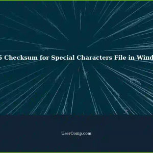 Calculating MD5 Checksum for a File with Special Characters in Windows
