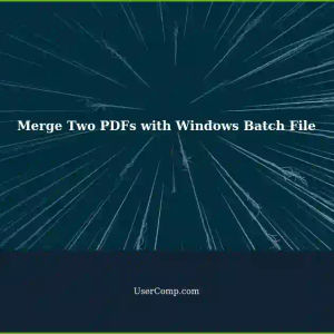 Improve Windows Batch File: Merge Two PDFs from Separate Folders