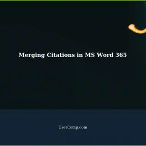 Merging Citations in MS Word 365: A Long Essay Solution