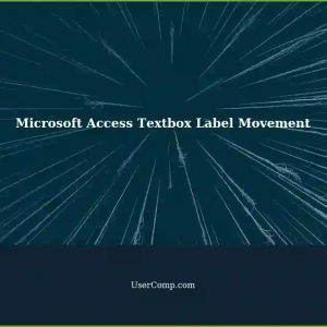 Moving Textboxes and Associated Form Labels in Microsoft Access