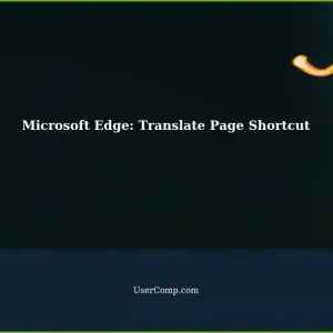 Microsoft Edge: Translate Page with Keyboard Shortcut