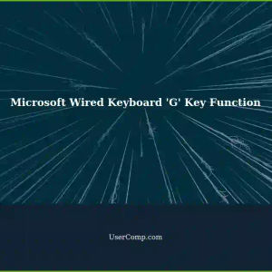 Interpreting the 'G' Key Press on Microsoft Wired Keyboard for Specific Applications