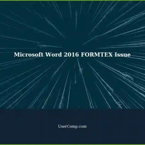 Microsoft Word (Office Home 2016) Doesn't Display FORMTEX Trahte Values