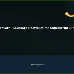 Keyboard Shortcuts for Superscript and Subscript in Microsoft Word