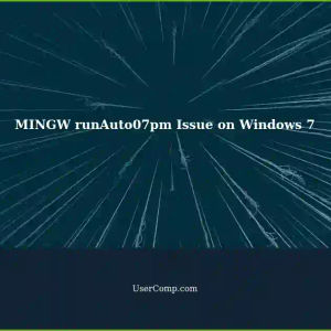 Troubleshooting MINGW's 'runAuto07pm' on Windows 7: auto.env.sh not working