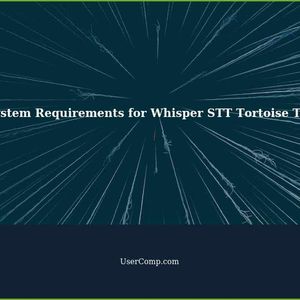 Minimum System Requirements for Whisper STT Tortoise TTS Libraries