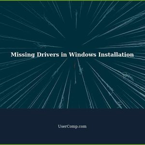 Missing Drivers when Installing Windows from USB Stick