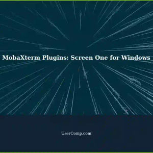 Using MobaXterm Plugins: Screen One on Windows 10