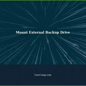 Mounting External Backup Drive with Script