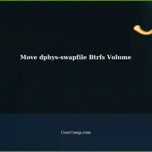 How to Move dphys-swapfile Btrfs Volume to Magnetic Disk