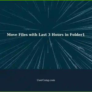 How to Move Files from Folder1 to Folder2 while Keeping Folder1's Last 3 Hours Files