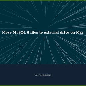 How to move MySQL 8 files to external drive on Mac