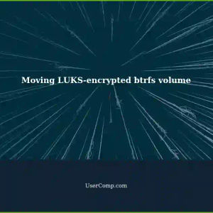 Moving a LUKS-encrypted btrfs volume right in GParted