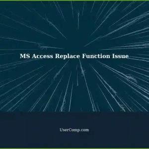 MS Access Replace Function Not Giving Expected Result: A Tech Support Guide