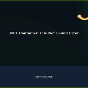 .NET Container Stuck in 'Restarting' Status: File Not Found Error Solution