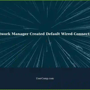 Network Manager Created Default Wired Connection: Wired-1