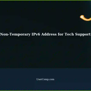 Connecting to Tech Support Sites using a Non-Temporary IPv6 Address