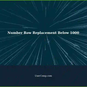 Replacing a Number Row with Another Number in a Different Row (Below 1000)