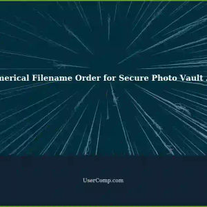 Changing File Creation/Modification Order in Numerical Filename for Secure Photo Vault App