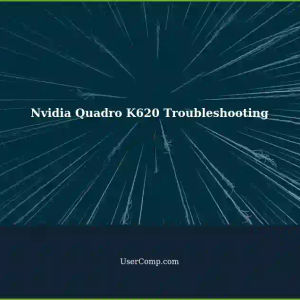 Nvidia Quadro K620 Stopped Working: Beeping Noises and Pin Alignment Issues