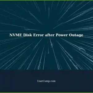 Unclear NVME Disk Error After Power Outage: Motherboard Issue?