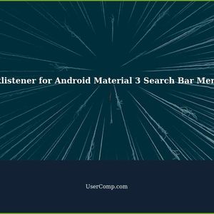onClicklistener for Android Material 3 Search Bar Menu Item