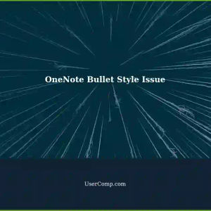 ODD Bullet Style Issue in OneNote: A Tech Support Query