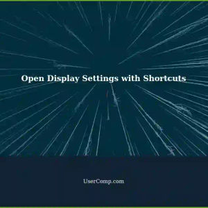 Open Display Adapter Settings Window Using Shortcut: A Tech Support Guide