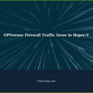 Traffic Not Passing OPNsense Firewall in Hyper-V: Troubleshooting Steps