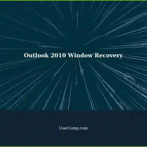 Recovering a Crashed Outlook 2010 Window on Windows