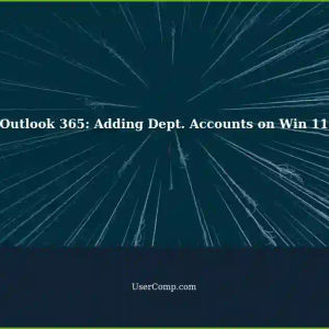 Problems Adding Department Resource Accounts in 'New' Microsoft Outlook 365 on Windows 11