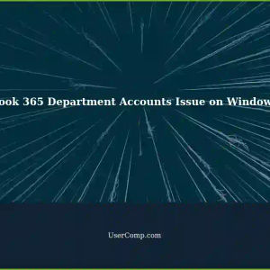 Problems Adding Department Accounts in New Microsoft Outlook 365 on Windows 11