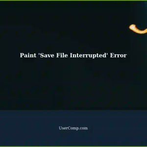 Paint: 'Save File Interrupted' Error - Unable to Save Pictures