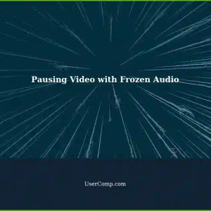 Pausing a Video: Freezing Audio for the First 15 Seconds