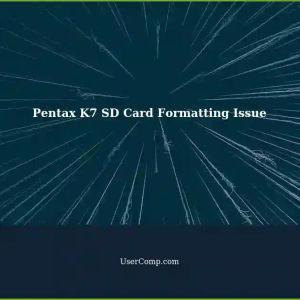 64GB SD Card Not Accessible for Formatting in Pentax K7 Camera
