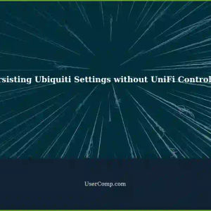 Persisting Ubiquiti Industrial Switch Settings without UniFi Controller