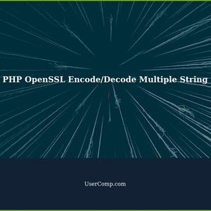 PHP OpenSSL Encode/Decode Multiple String - Tech Support