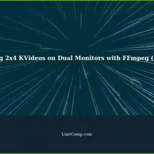 Playing 2x4 KVideos on Dual Monitors with FFmpeg in Linux
