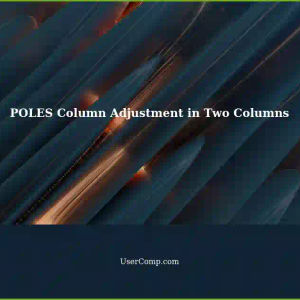 Autoadjusting Column Numbering in Two Columns: POLES Adjustment
