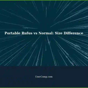 Portable Rufus: 20 Byte Difference in File Size with Normal Version