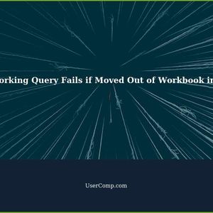Power Query: Working Query Fails if Moved Out of Workbook into External File