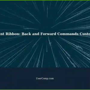 Customizing the Purpose of Back and Forward Commands in PowerPoint's Ribbon/Quick Access Toolbar