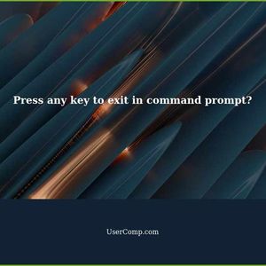 Press any key to exit in command prompt?