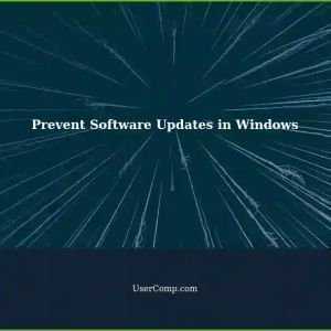Preventing Unwanted Software Updates in Windows