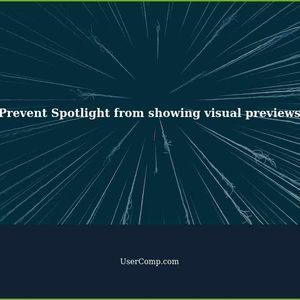 Prevent Spotlight from showing any visual previews
