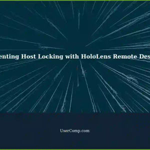 Prevent Host Computer Locking using Remote Desktop with HoloLens on Windows 10