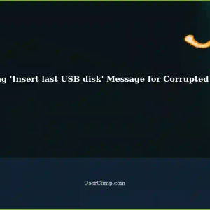 Preventing Windows from Displaying 'Insert last USB disk' Message for Corrupted ZIP Files