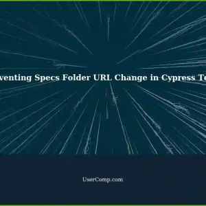 Preventing URL Change in Specs Folder during Cypress Tests: A Solution