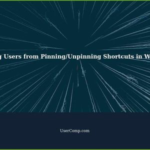 Preventing Regular Users from Pinning/Unpinning Shortcuts to the Taskbar in Windows 11