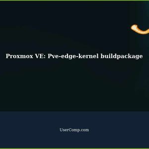 Proxmox VE: Pve-edge-kernel buildpackage